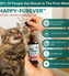 A person gives a dropperful of Full-Spectrum (1,000mg) Happy-Furever® CBD Oil - For Cats to their tabby. It’s veterinarian approved, lab tested, made in the USA, cruelty free, and backed by Dr. Dench’s guarantee.